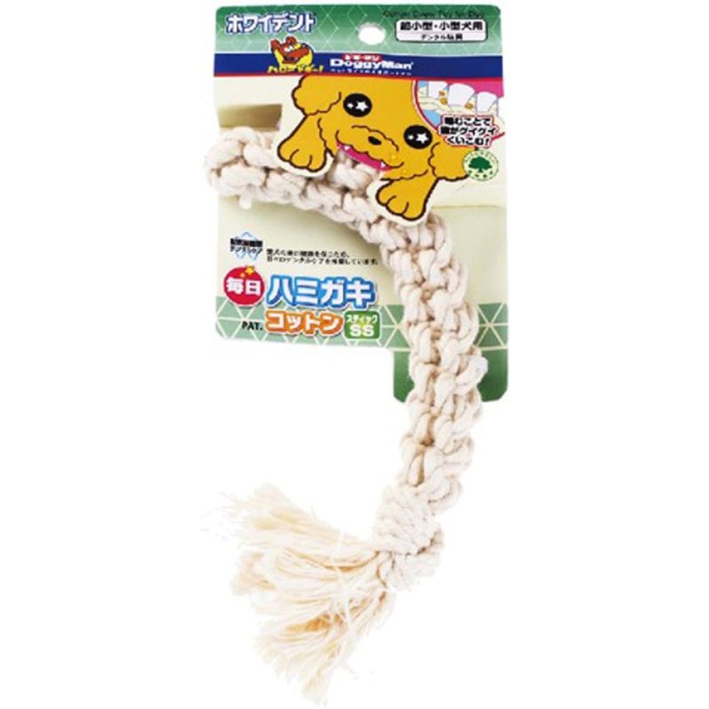 ドギーマン　毎日ハミガキコットン　スティック, キナリ（mini）, ミニサイズ