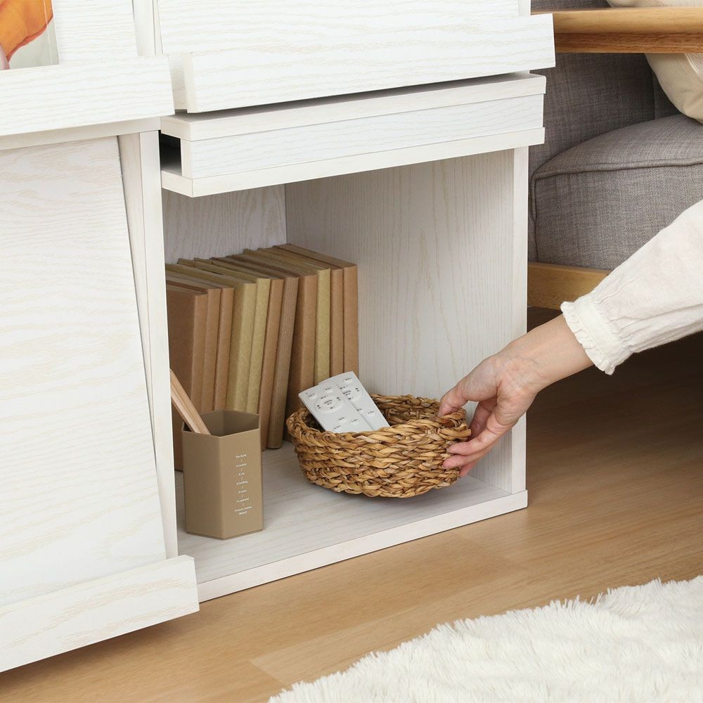 不二貿易 ディスプレイラック　４マス　オークＷＨ　ＤＰ８０８５【メーカー直送・代引不可】, ホワイト, 幅800mm&times;奥行400mm&times;高さ850mm