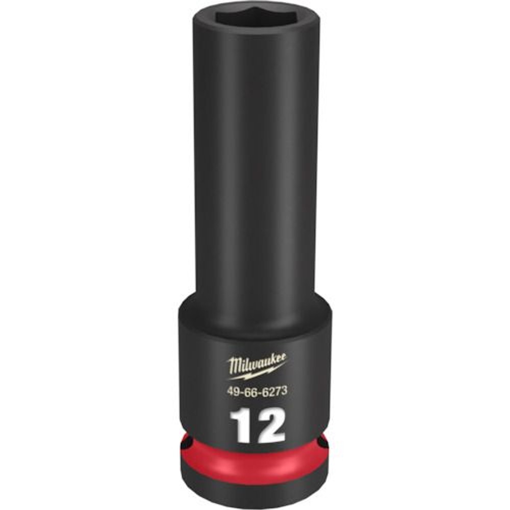 milwaukee SHOCKWAVE IMPACT DUTY ディープインパクトソケット 1/2インチ(12.7mm)角 12mm, 49-66-6273, 12mm