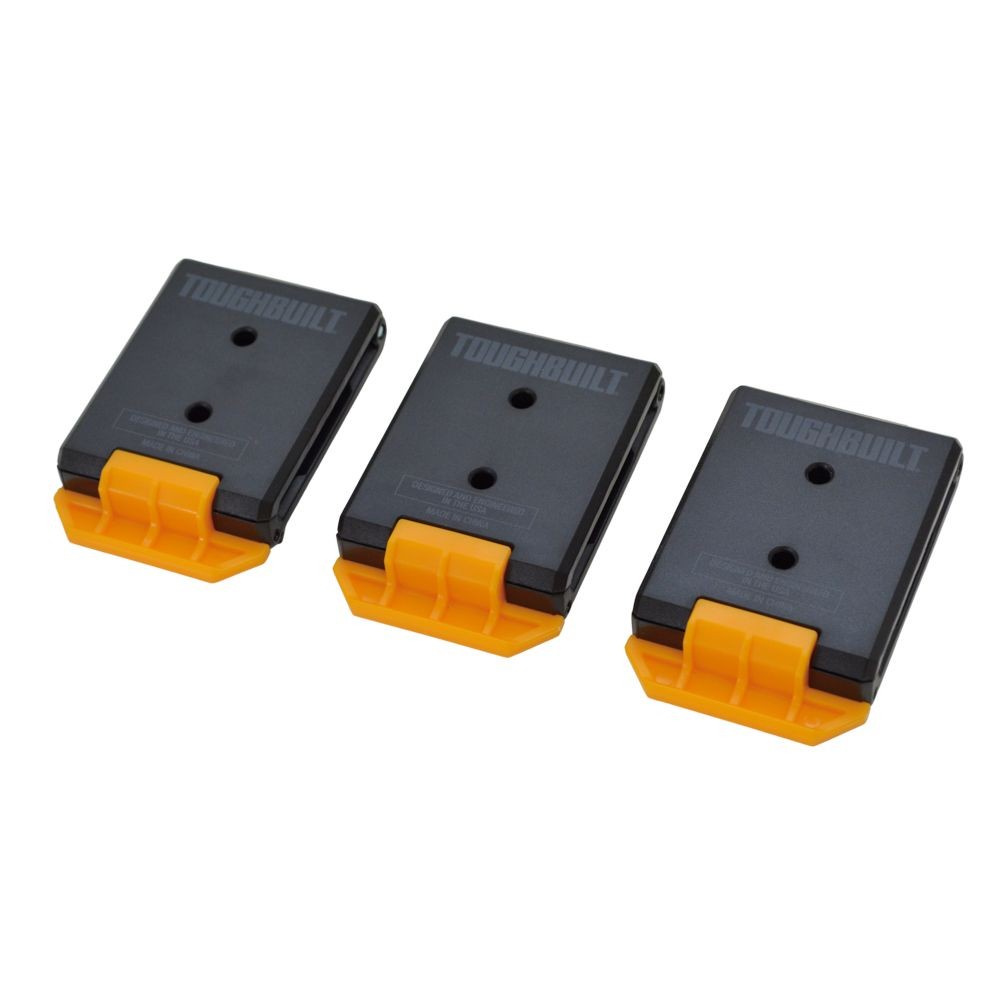 TOUGHBUILT（タフビルト）　ClipTechハブ　3個セット　TB-CT-150, 黒, TB-CT-150