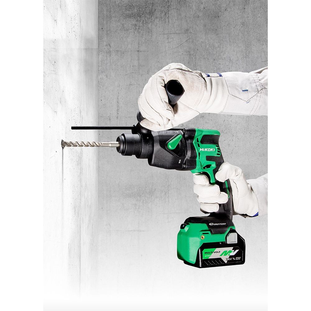 ハイコーキ　HIKOKI １８Ｖロータリハンマ（蓄電池２個、充電器付き） DH18DPB (2XPZ), グリーン, DH18DPB (2XPZ)
