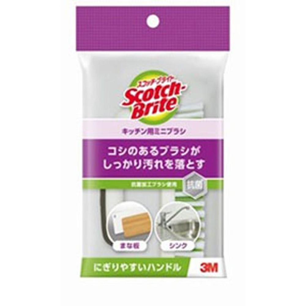 3Ｍ　キッチン用ミニブラシ　Ｋー504Ｊ, 白/緑, K-504J