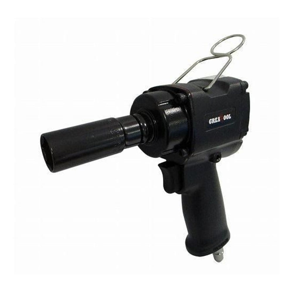 GREATTOOL エアーインパクトレンチセット ショート 450N・m GTAW-S450, ブラック, 450N・m