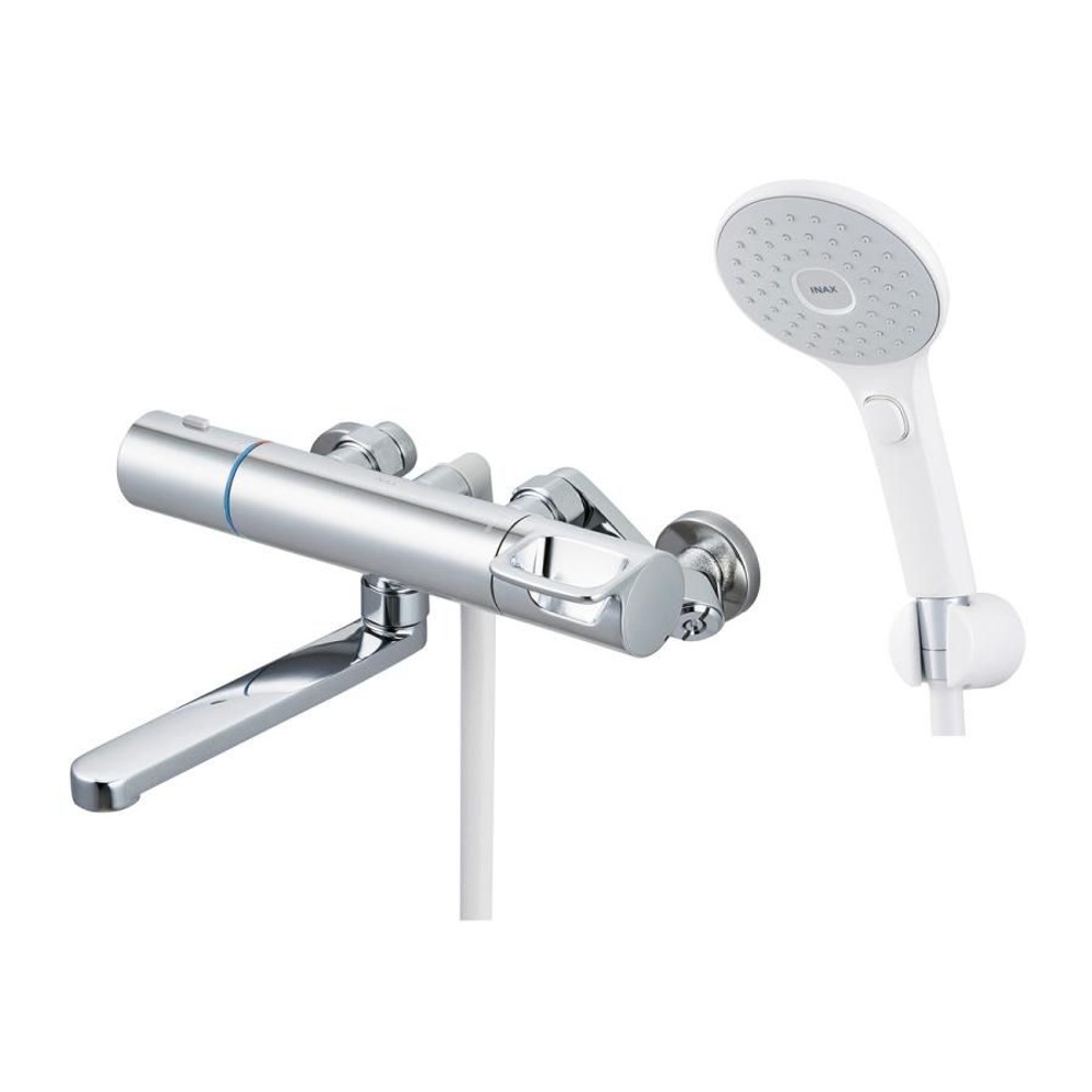 INAX サーモスタット付シャワーバス水栓 エコアクアシャワー スイッチシャワー 樹脂ヘッド 一般地用 RBF-912FW, シルバー, RBF-912FW