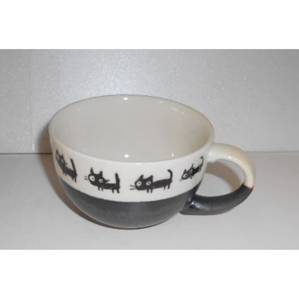 スープカップ　黒ねこ, 白, その他サイズ１
