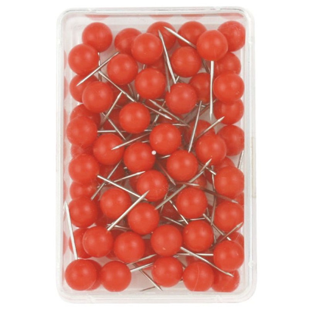 ミツヤ　マップピン, 赤(6mm), 6mm