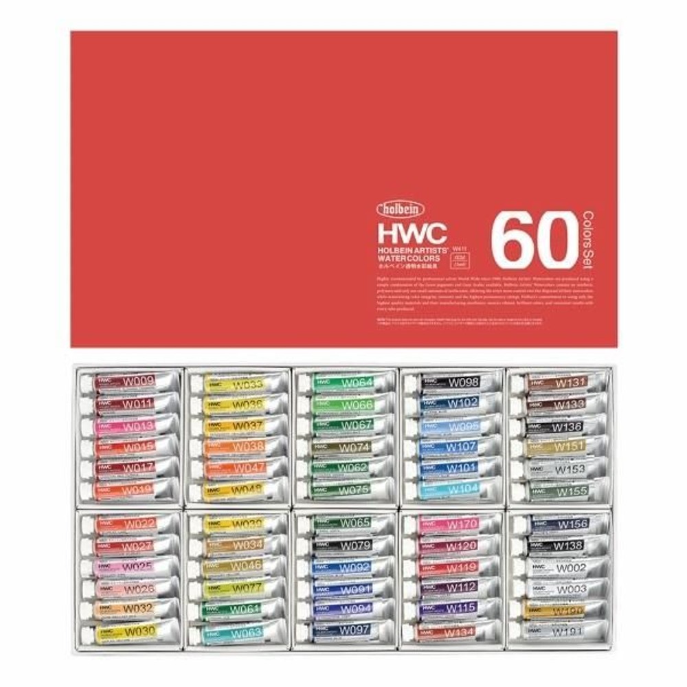 ホルベイン 透明水彩絵具 W411 60色セット, 透明水彩絵具 W41,  60色セット
