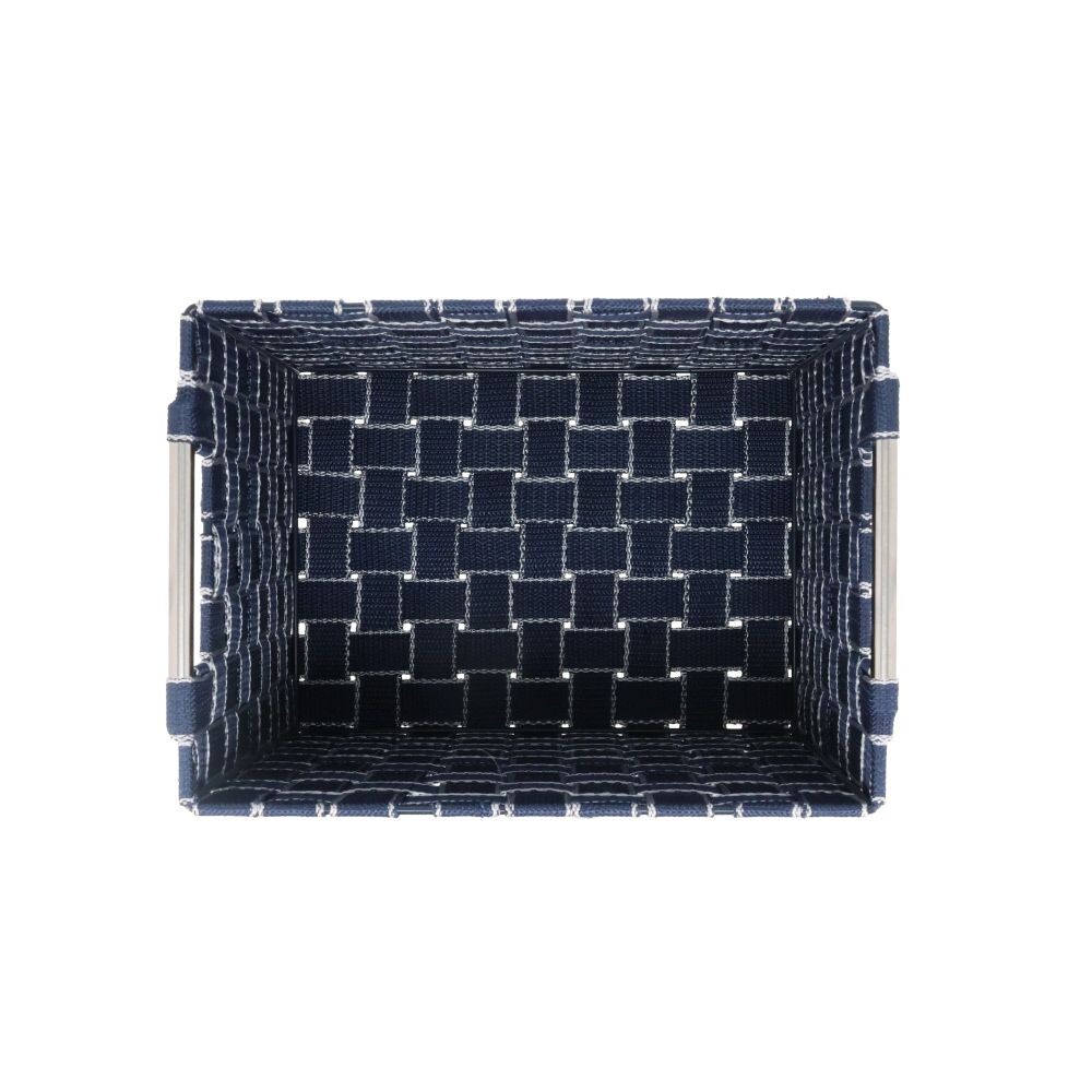 ステンレス取手ＰＰボックス　スクエアＭ縦, ネイビー, スクエアM縦