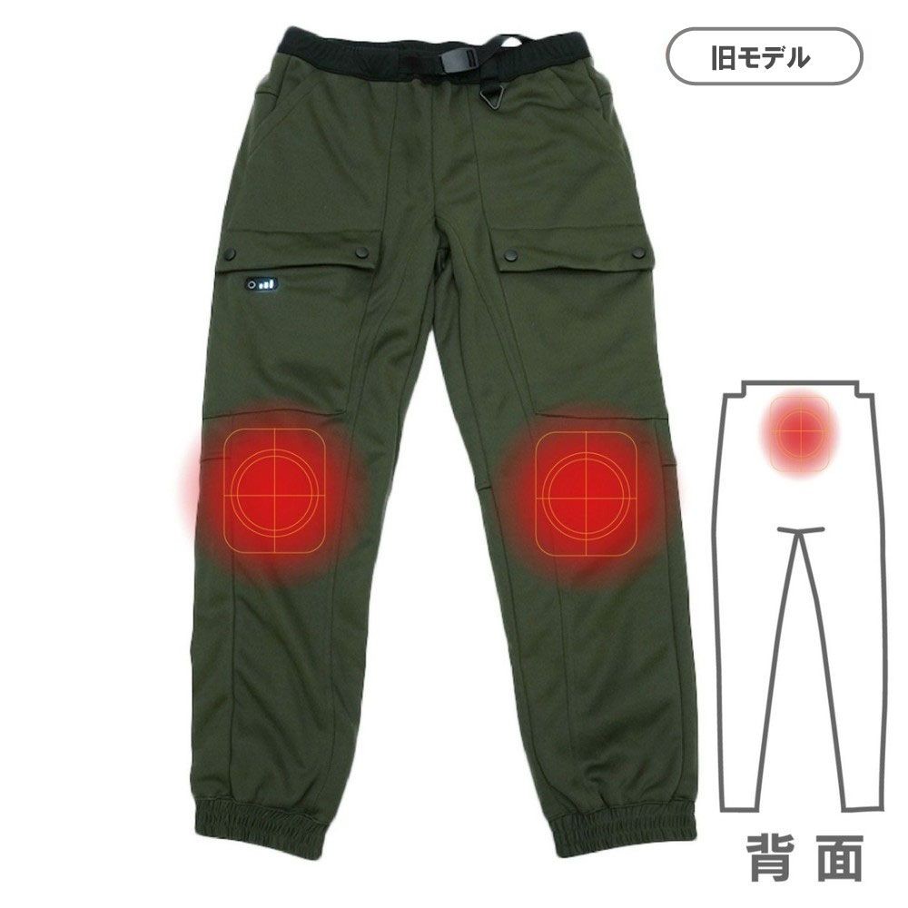 【数量限定】【処分価格】ヒーター内蔵ストレッチパンツ　カーキ, カーキ, Mサイズ