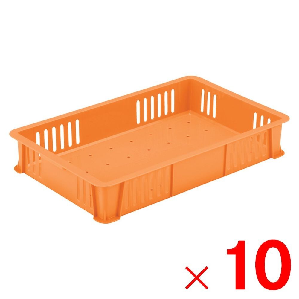 サンコー サンテナー B#22S オレンジ 102270-00 ×10個セット【メーカー直送・代引不可】【法人限定】, オレンジ, 10P
