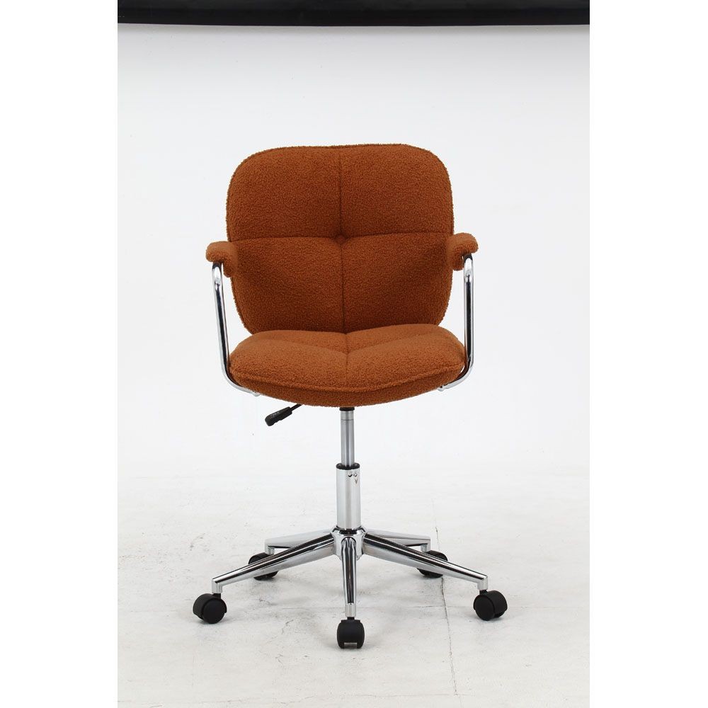 不二貿易 オフィスチェア　ルル　ＯＲ【メーカー直送・代引不可】, オレンジ, 幅550mm&times;奥行670mm&times;高さmm