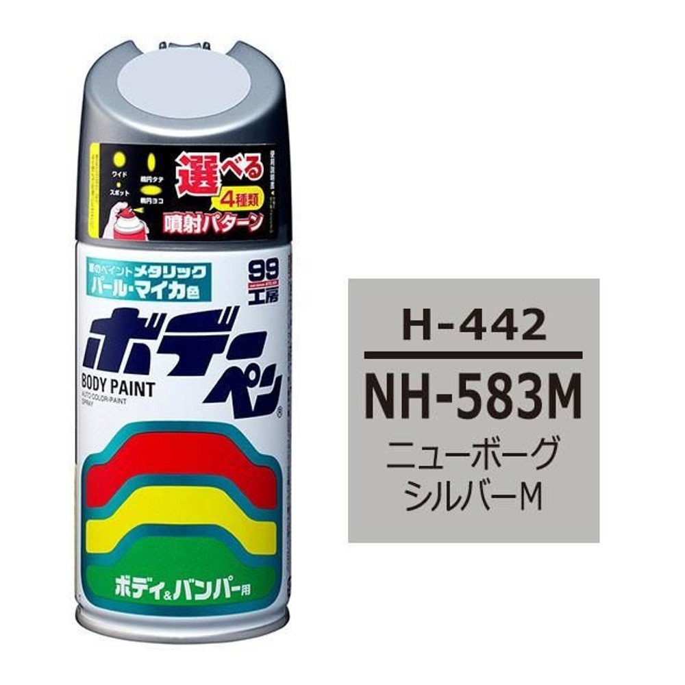 ボデーペン H-442 ホンダ・NH-583M・ニューボーグシルバーM, ニューボーグシルバーM, 300ml