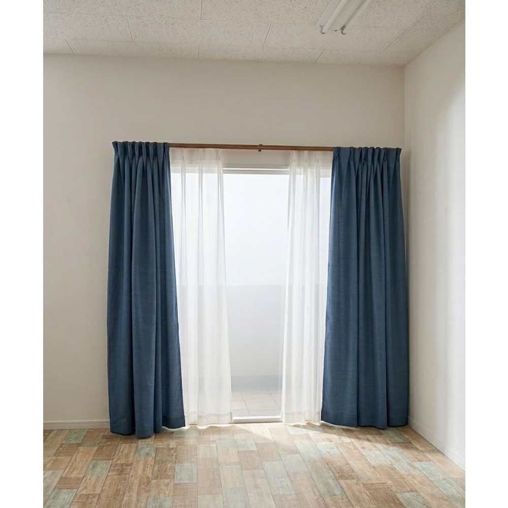 遮光性４枚組カーテン　ディーバ　ダークブルー, ダークブルー, 100&times;135cm