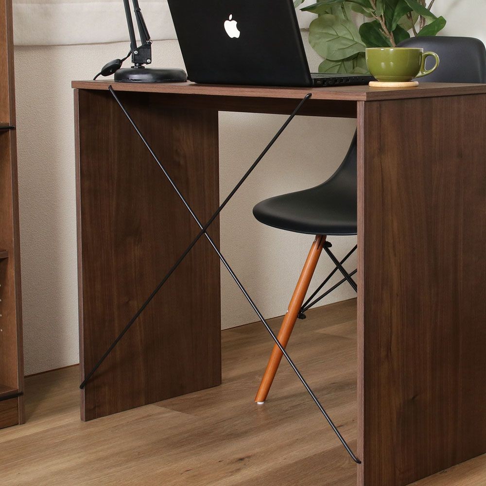 不二貿易 ＥＺＢＯワイヤーデスク　ＭＢＲ【メーカー直送・代引不可】, ブラウン, 幅800mm&times;奥行420mm&times;高さ720mm