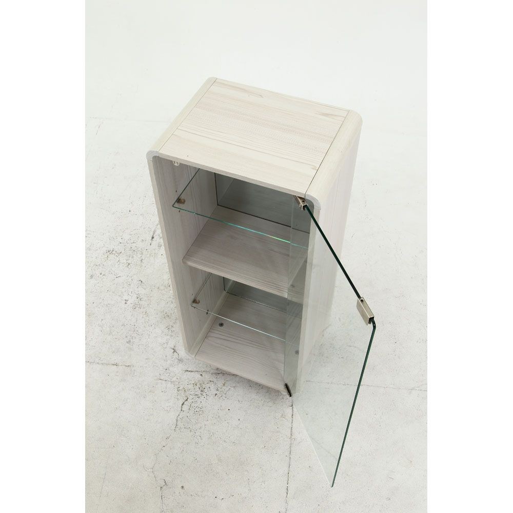 不二貿易 コレクションシェルフ　クレール　ハイ　ホワイトウォッシュ【メーカー直送・代引不可】, ホワイト, 幅360mm&times;奥行265mm&times;高さ890mm