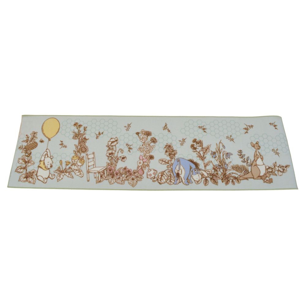 洗える　キッチンマット　約５０Ｘ１８０ＣＭ　ボタニカル, グリーン, 50×180cm