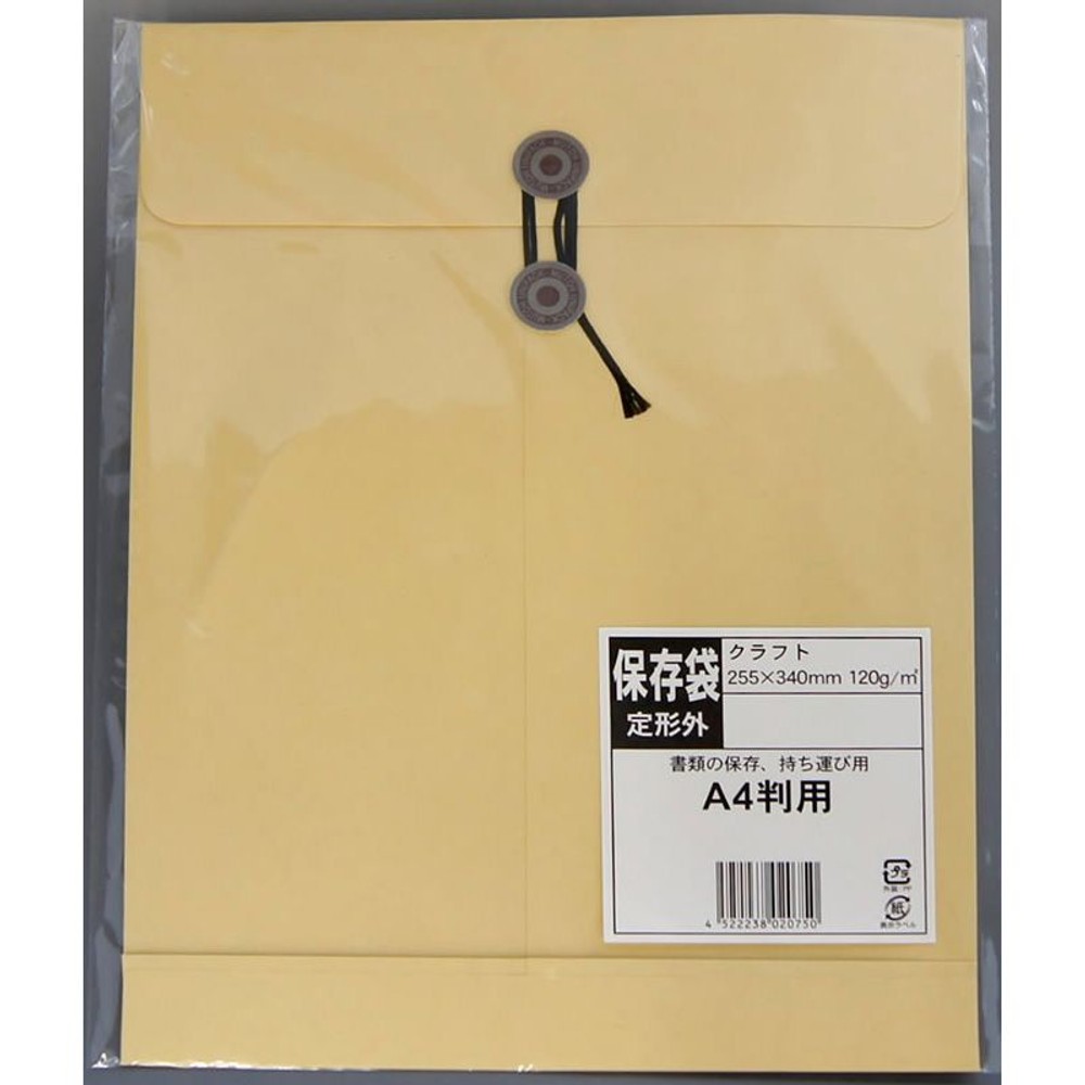 角形2号保存袋　クラフト封筒120ｇ　1枚, その他カラー１, その他サイズ１