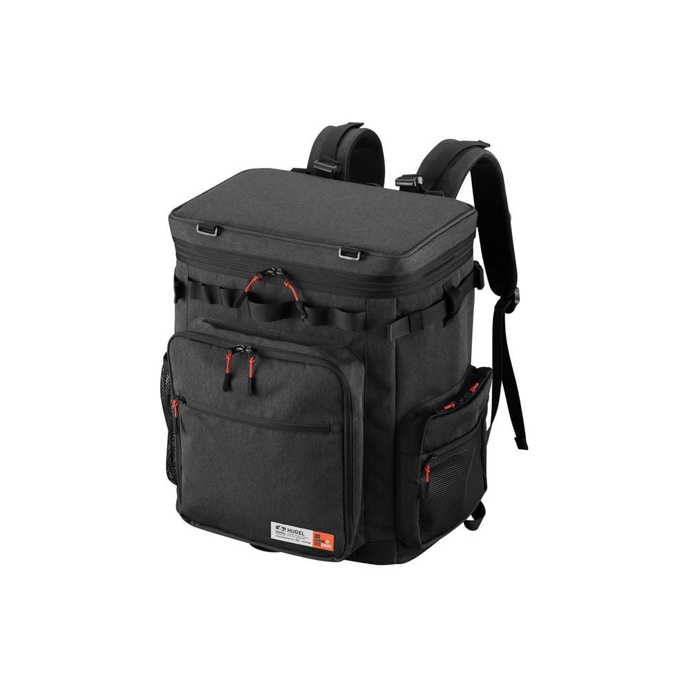 アイリスオーヤマ HUGEL エアロゲルリュック型クーラーバッグ 30L, チャコールグレー, 30L