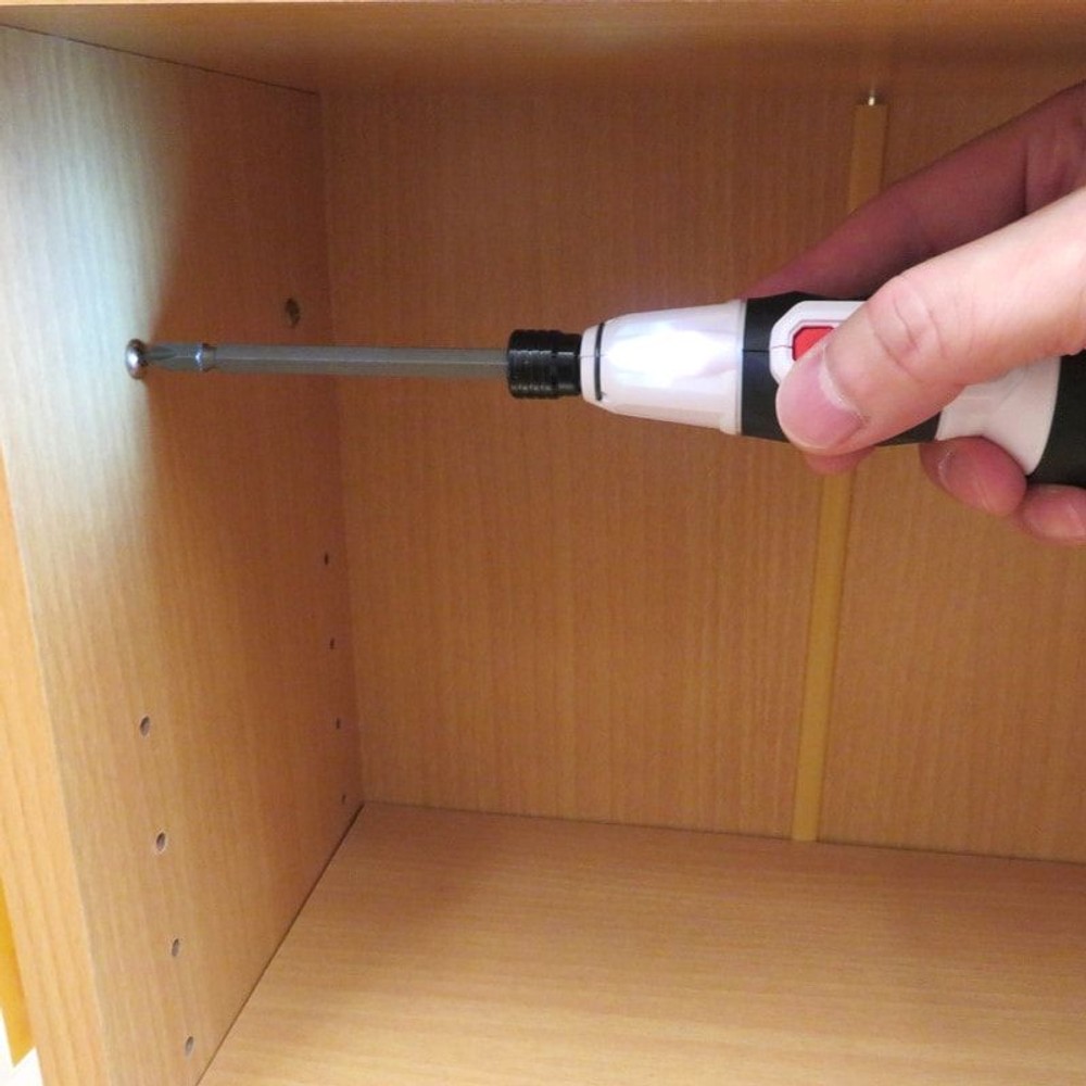 充電式　電工ドライバー　3.7V, ブラック, 3.7V