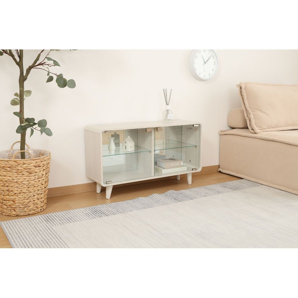 不二貿易 コレクションシェルフ　クレール　ワイド　ホワイトウォッシュ【メーカー直送・代引不可】, ホワイト, 幅795mm&times;奥行250mm&times;高さ460mm