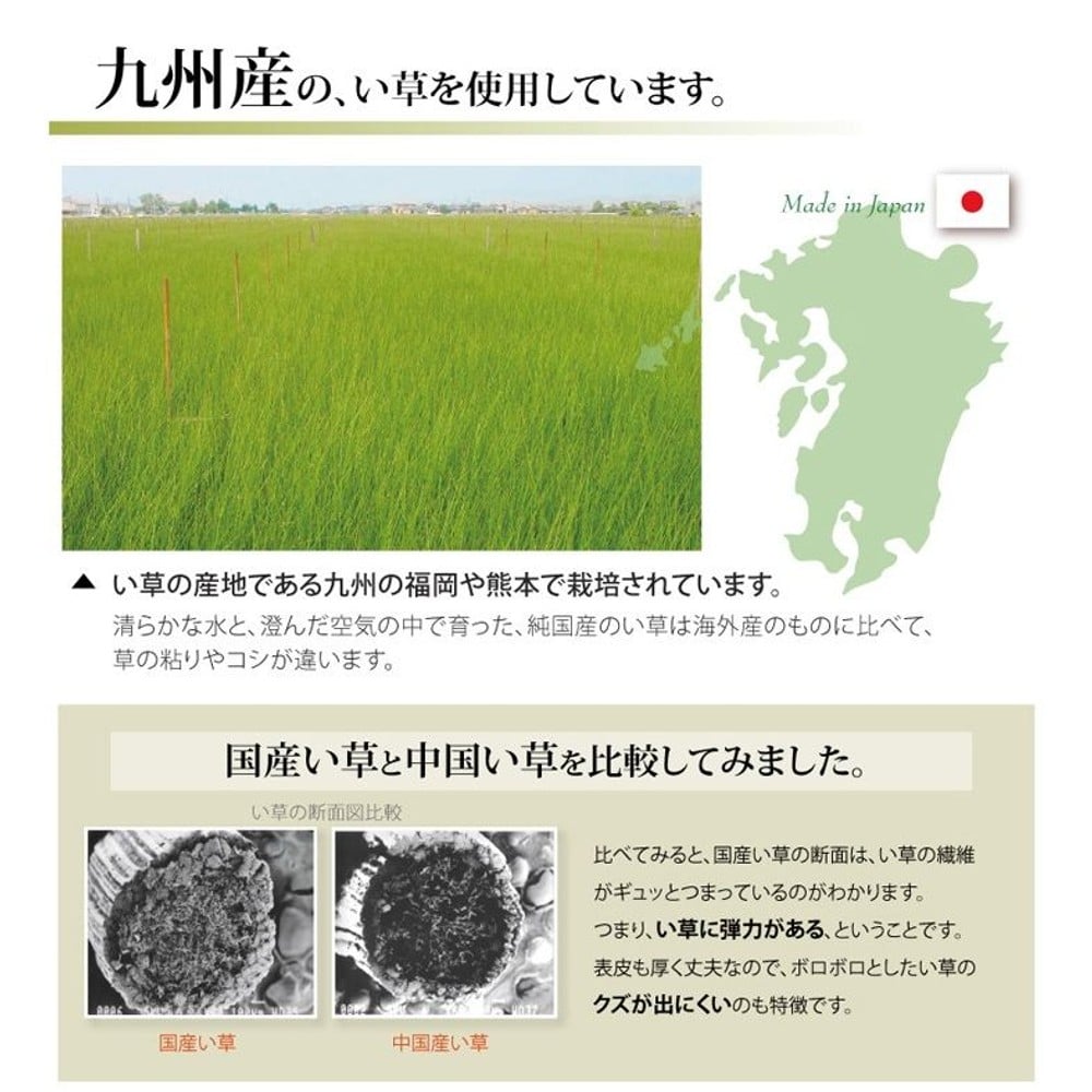 純国産 い草 上敷き カーペット 双目織 『松』 三六間 【メーカー直送・代引不可】, い草, 三六間2畳(約182&times;182cm）