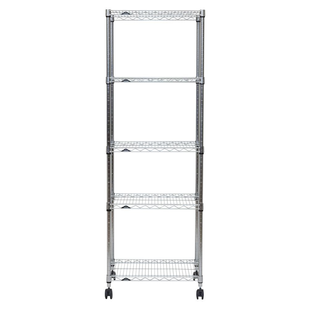 スチールラック 幅60cm 4段 ルミナスホームラック NLH6018-4, シルバー, 5段