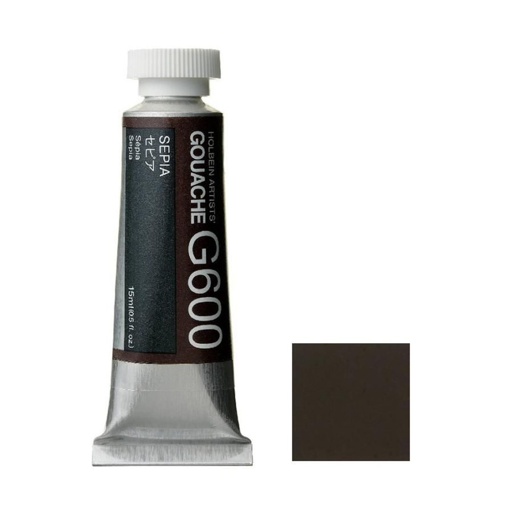 ホルベイン ガッシュ 不透明水彩 G600 セピア 5号チューブ (15ｍｌ), G600 セピア , 5号チューブ (15ｍｌ)