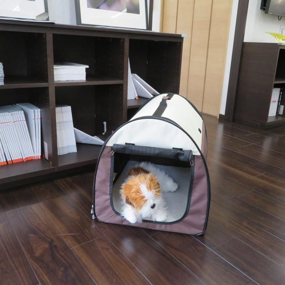 ドーム型折りたたみ式ケージ, ブラウン（M）, Mサイズ