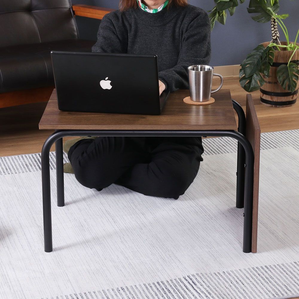 不二貿易 ＥＺＢＯ　２ＷＡＹテーブル（大）　ＭＢＲ【メーカー直送・代引不可】, ブラウン, 幅400mm&times;奥行420mm&times;高さ675mm