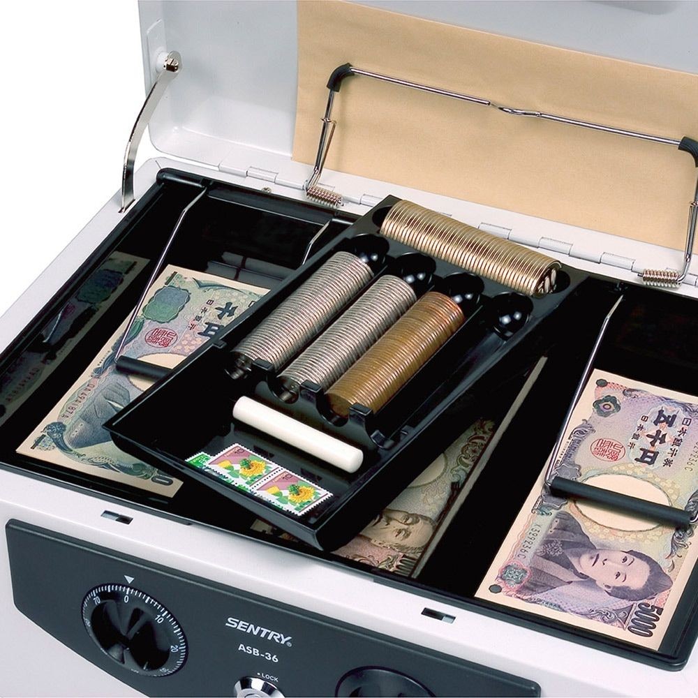 セントリー  手提げ金庫　ＡＳＢ―36, ライトグレー, ASB-36