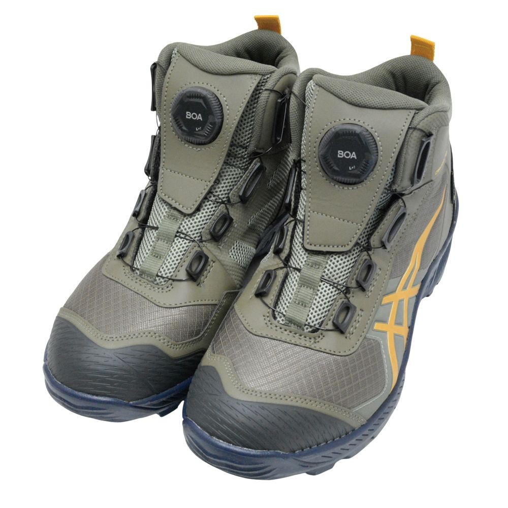 アシックス（ASICS） ウィンジョブCP604 GーTX BOA マントルグリーン&times;タイガーイエロー, マントルグリーン&times;タイガーイエロー, 25.0cm