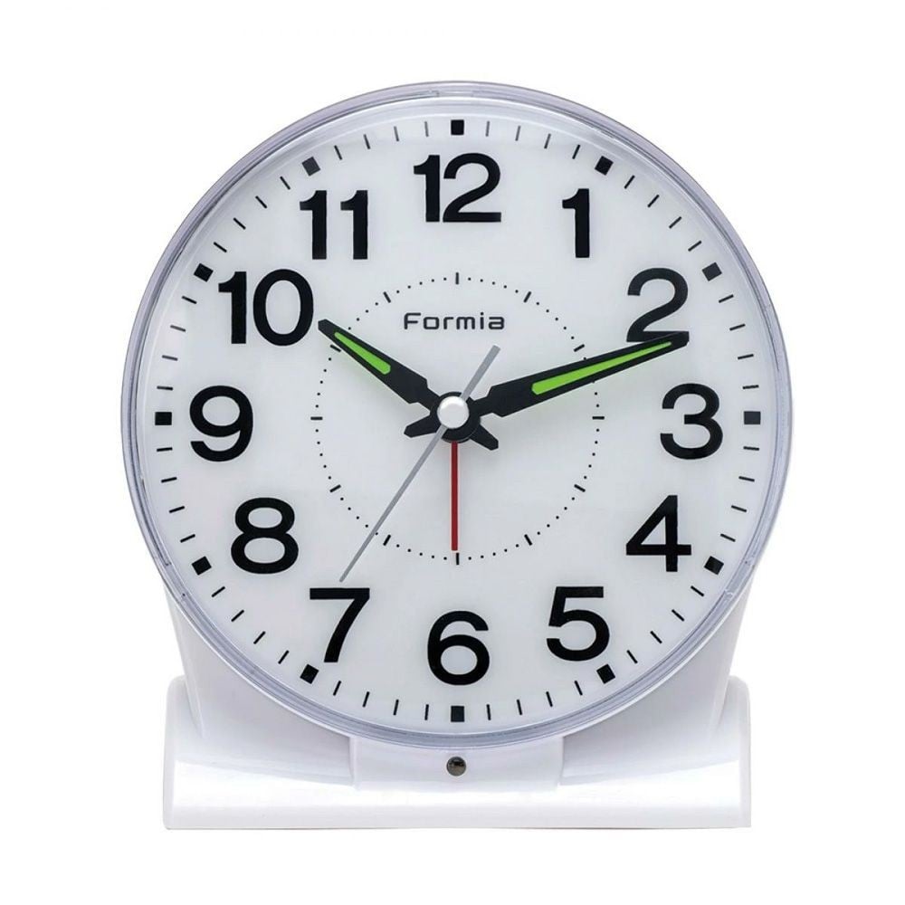 保土ヶ谷電子 フォルミア 目覚まし時計 HT-A031W-WH ホワイト, ホワイト, 幅120mm&times;奥行110mm&times;高さ65mm