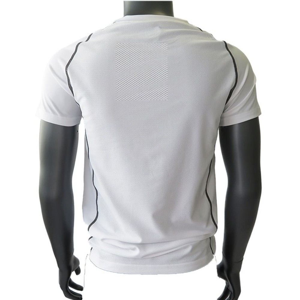 【数量限定】バックメッシュパワーサポート　半袖ホワイト　LX107, ホワイト（M), Mサイズ