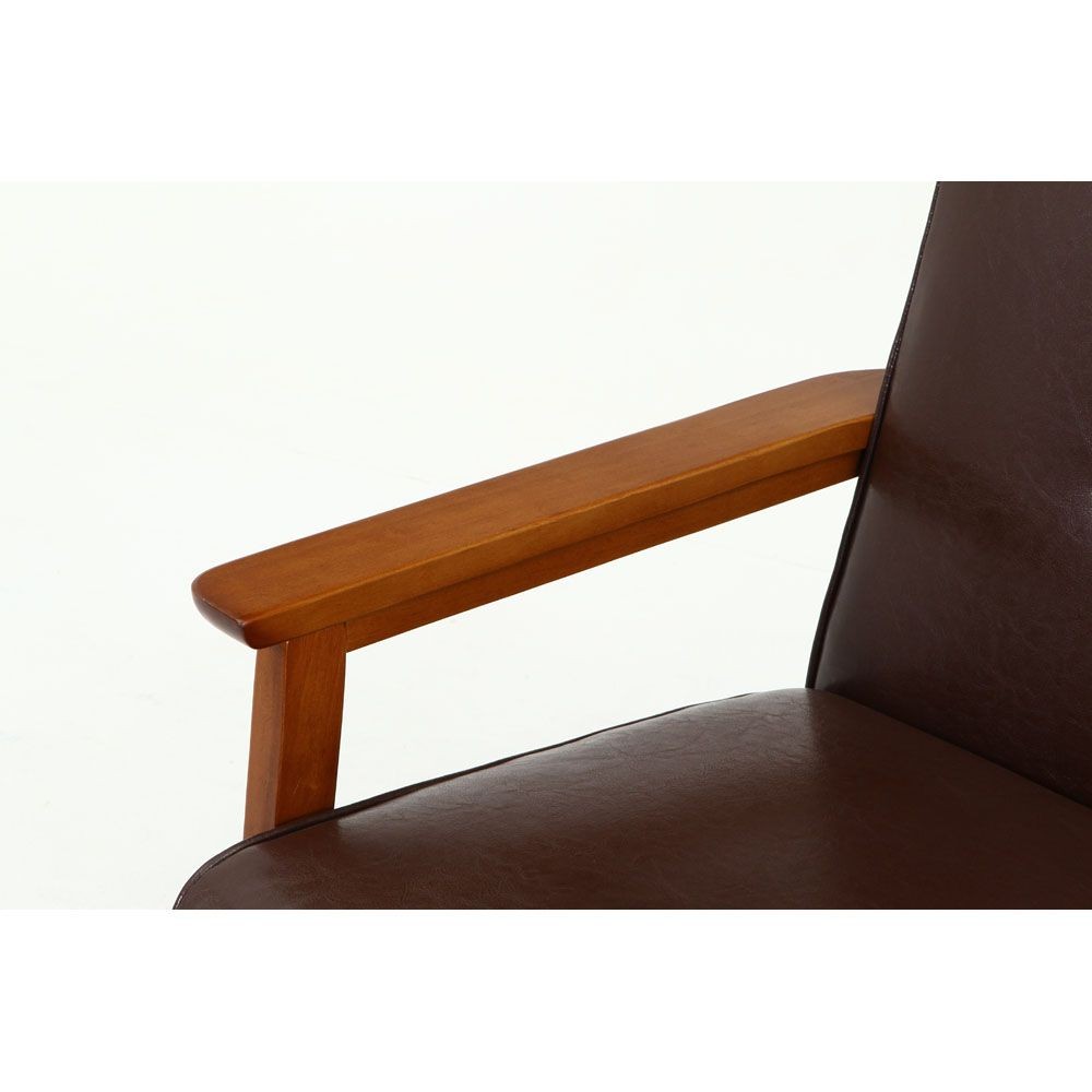 不二貿易 バイキャストＰＵソファ　ミート　３Ｐ　ＬＢＲ【メーカー直送・代引不可】, ライトブラウン, 幅1660mm&times;奥行720mm&times;高さ700mm