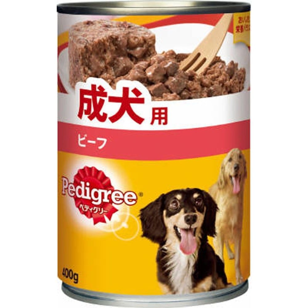 ペディグリー缶 成犬用 ビーフ　400g, ビーフ, 400g