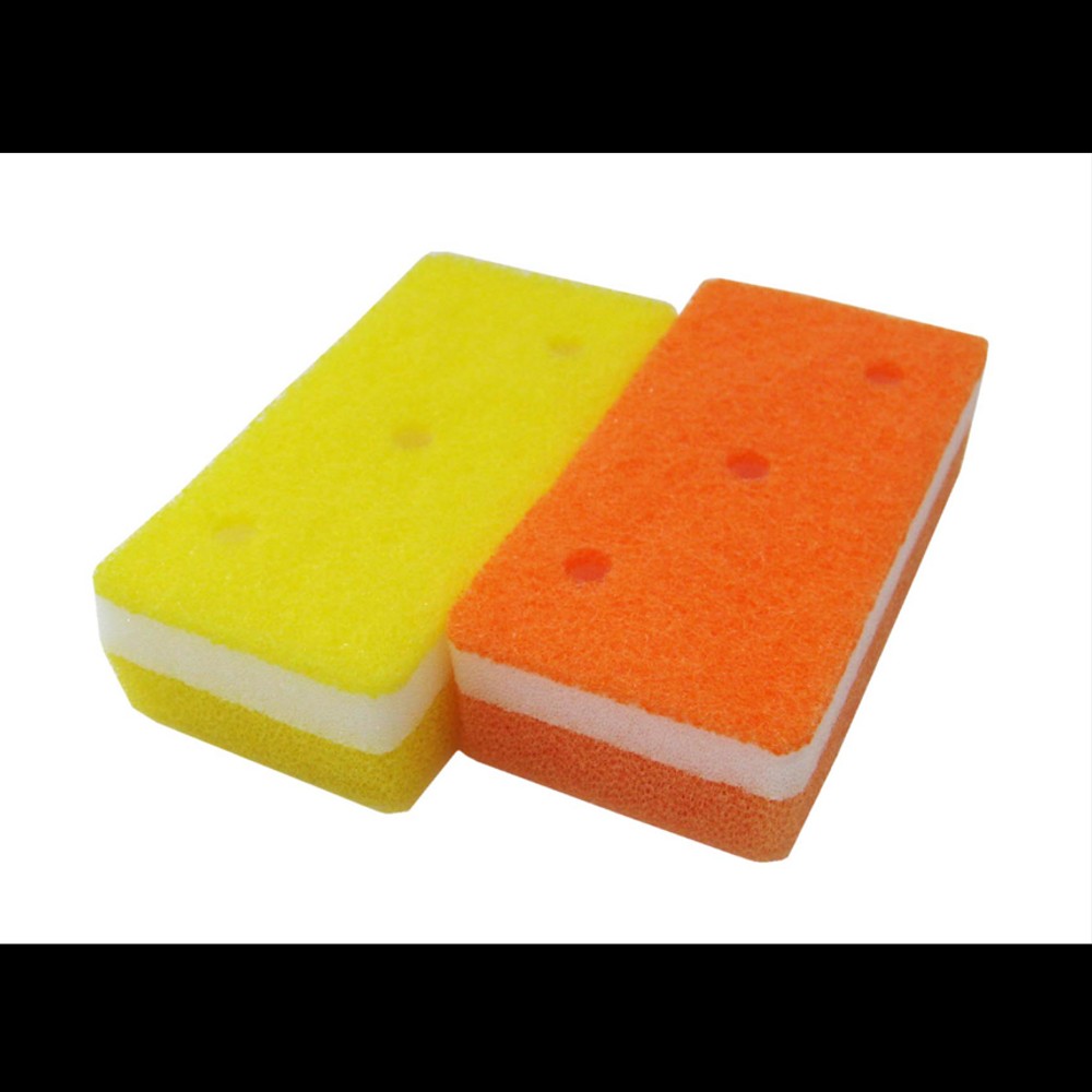キッチンスポンジ泡キュットソフト3個組, イエロー／オレンジ, 3個入り