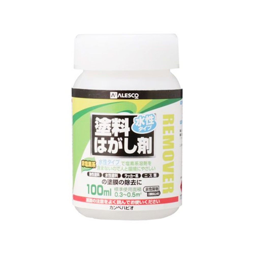 カンペハピオ 水性タイプ 塗料はがし剤 100mL, 白濁色, 100ml