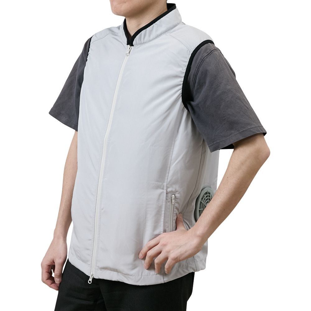 ※今期販売終了【2025年モデル】ウイザ WIZ'A 空調ウェア　ベーシック　ベスト　グレー, グレー, Sサイズ