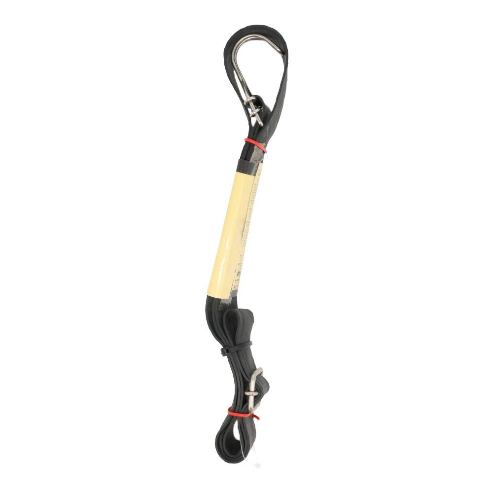 長さ調整可能スリムフック付チューブロープ約３０ミリ×１ｍ, 黒, 1m