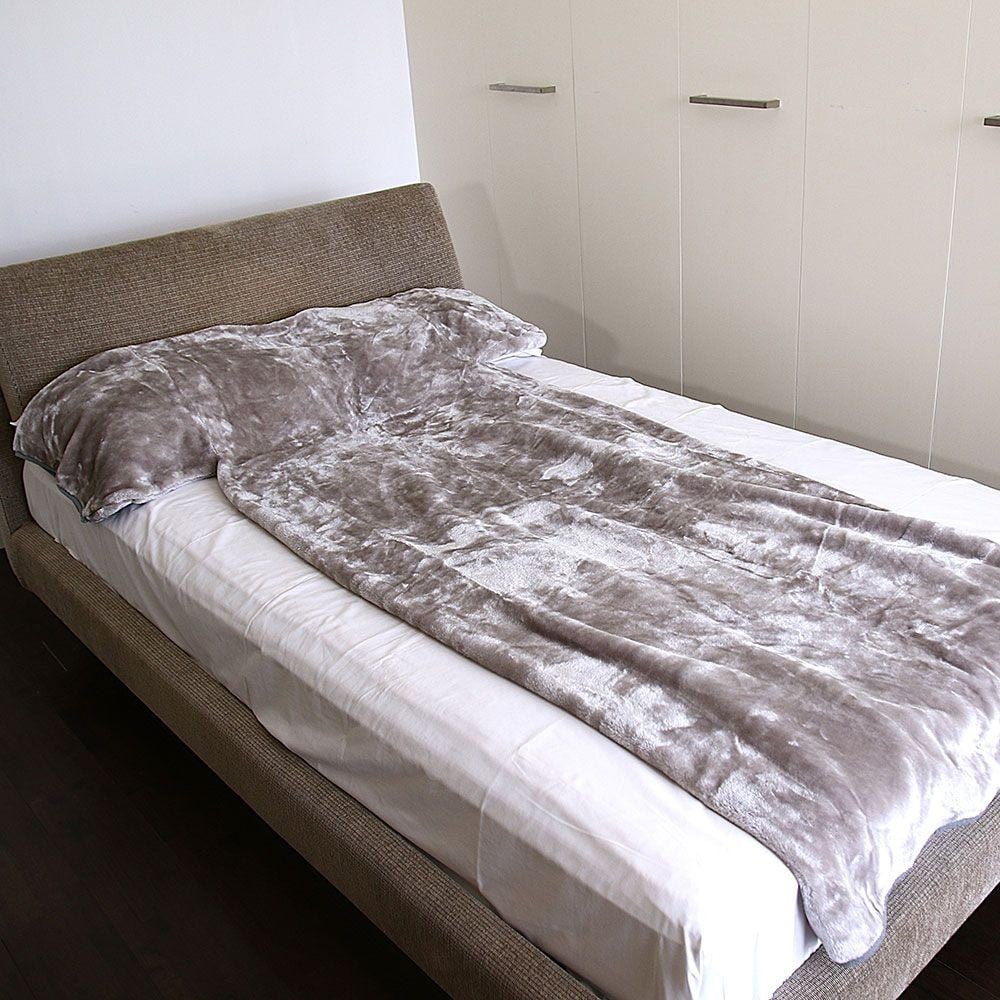 アクリルレーヨン混　夜着　身幅１４０&times;身丈２００ｃｍ　グレー, グレー, 140&times;200cm