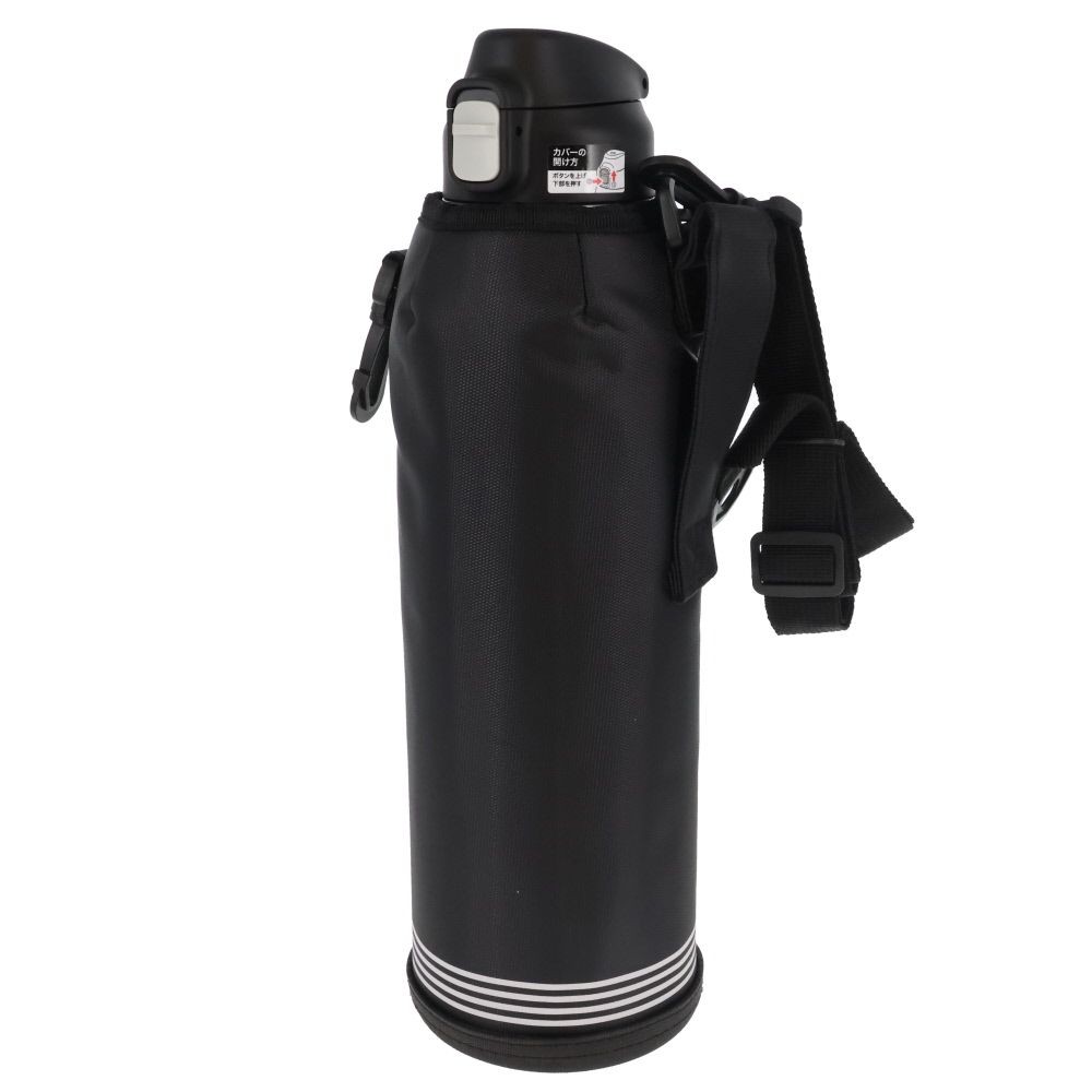 WIZ'A ウィザ　ワンタッチ栓ダイレクトボトル　ポーチ付き　２．０L, ブラック, 2.0L