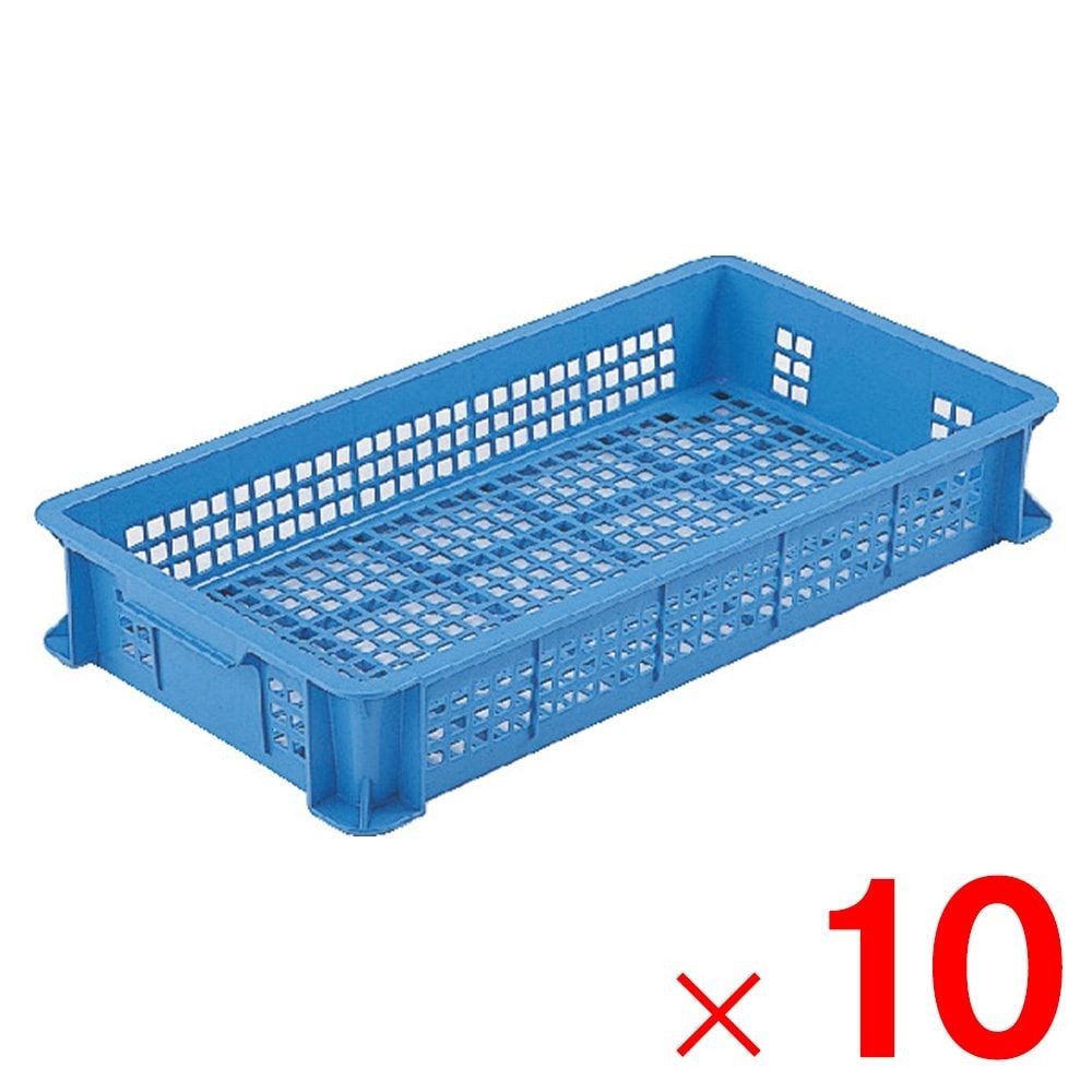 サンコー サンテナー B#21N ライトブルー 102151-00 &times;10個セット【メーカー直送・代引不可】【法人限定】【日祝配送不可・時間指定不可】, ライトブルー, 10P