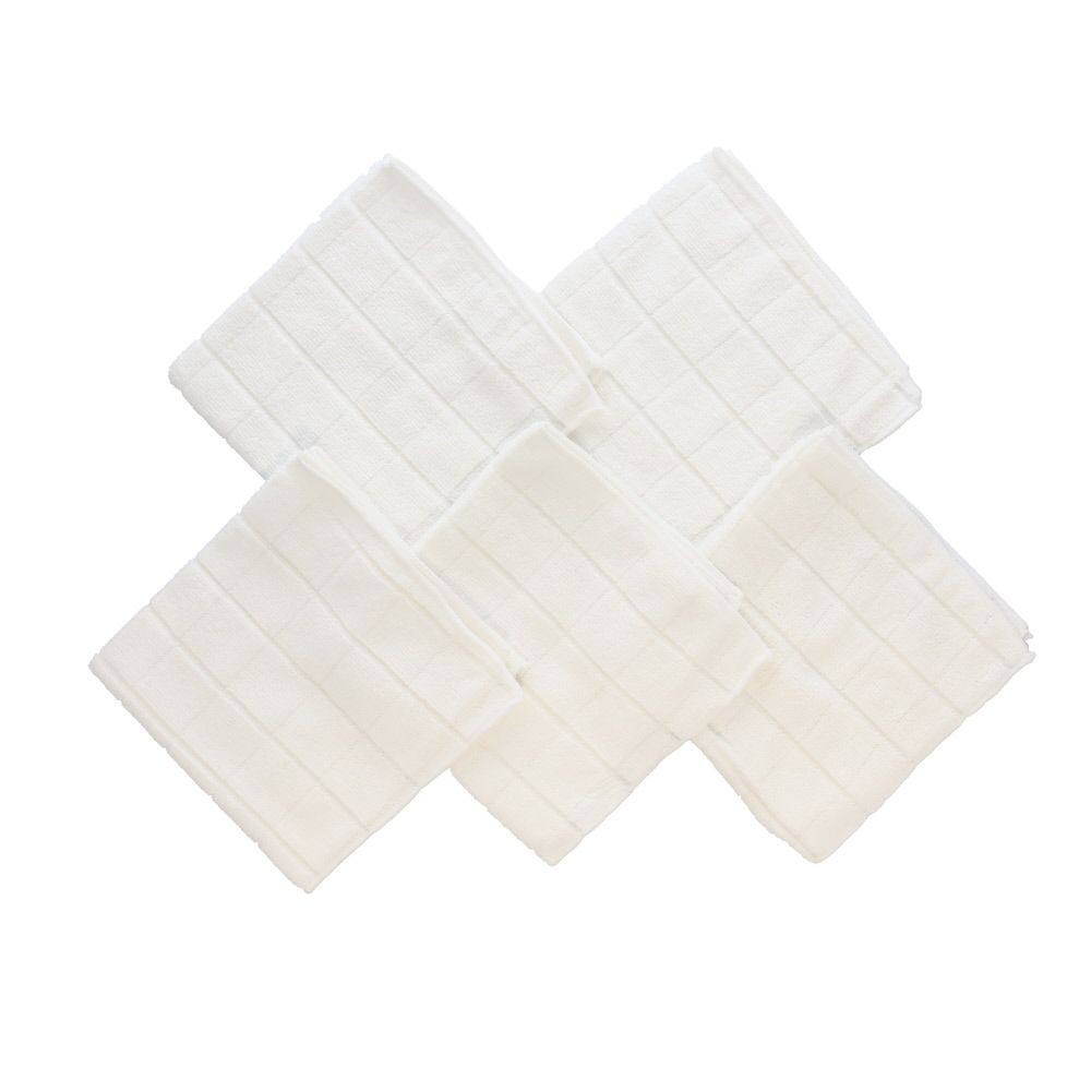 マイクロファイバークロス5枚組　格子アイボリー, その他カラー１, その他サイズ１