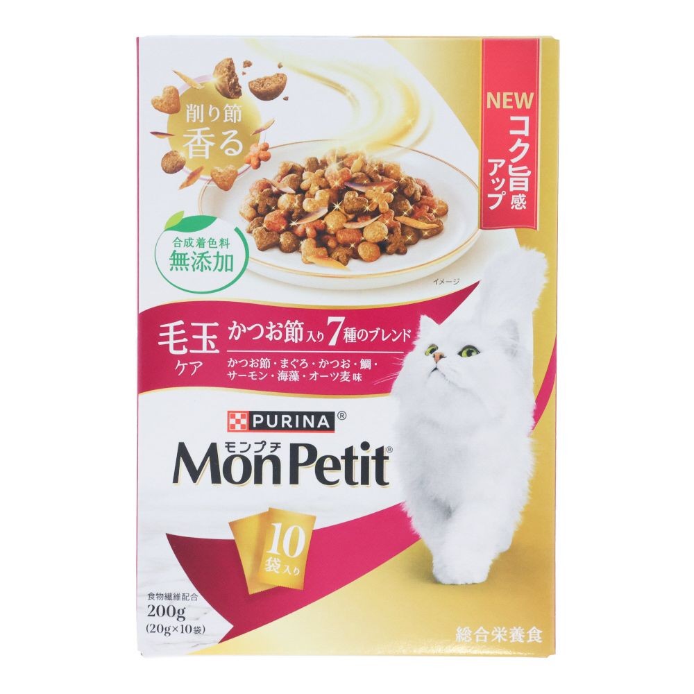 モンプチボックス　毛玉ケア　かつお節入７種ブレンド　２００ｇ, 毛玉ケア, 200g