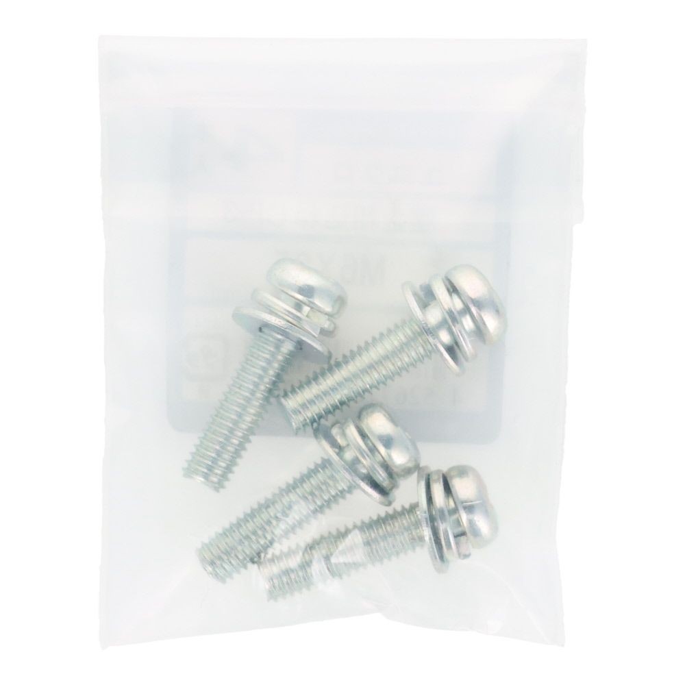 座金組込ねじ　Ｐー３　ユニクロ　Ｍ６&times;２５　４本入, ねじ, M6&times;25