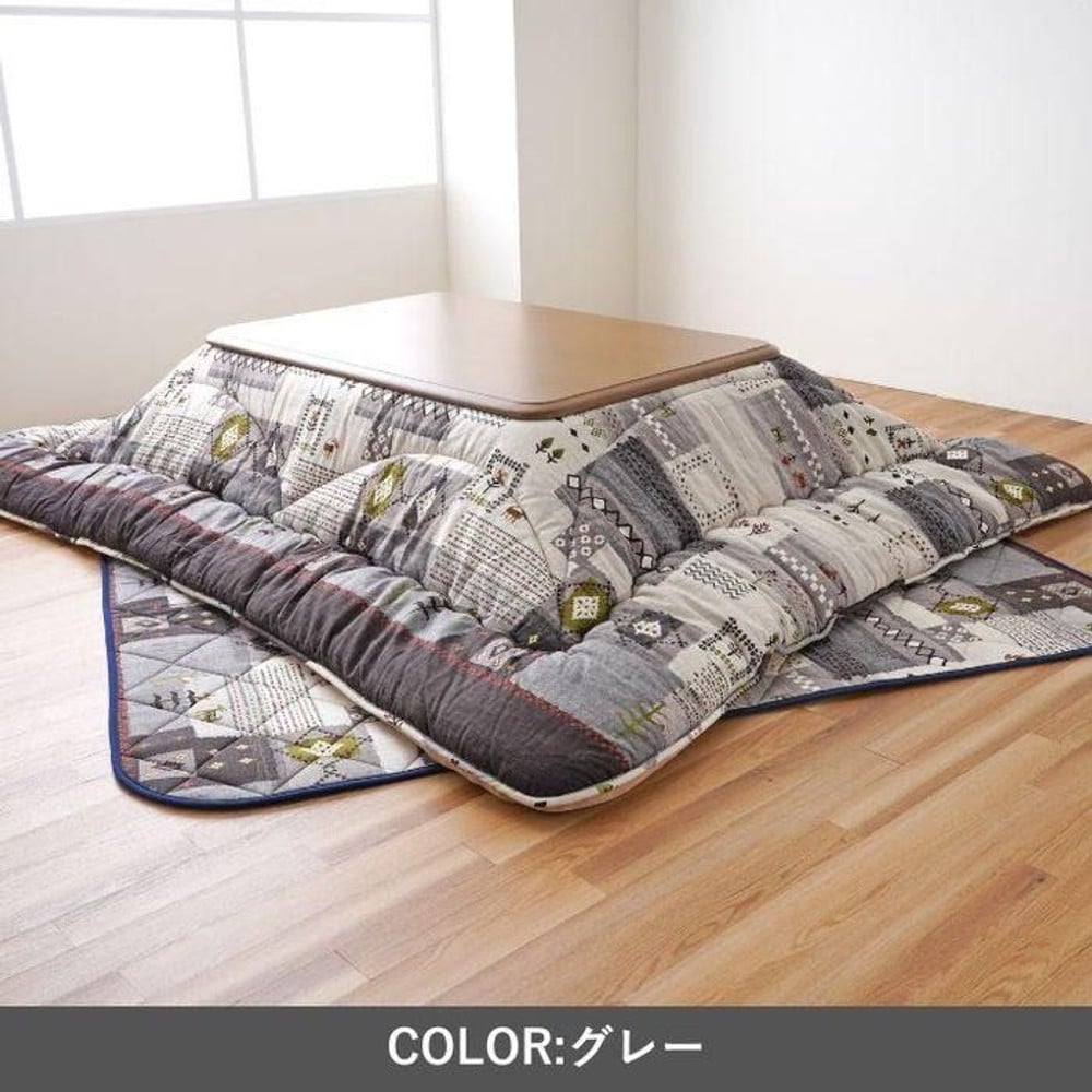 イケヒコ こたつ布団 掛敷セット 『アムル』 掛布団 約205&times;285cm/敷 約190&times;260cm  グレー 【メーカー直送・代引不可】, グレー, 205&times;285cm