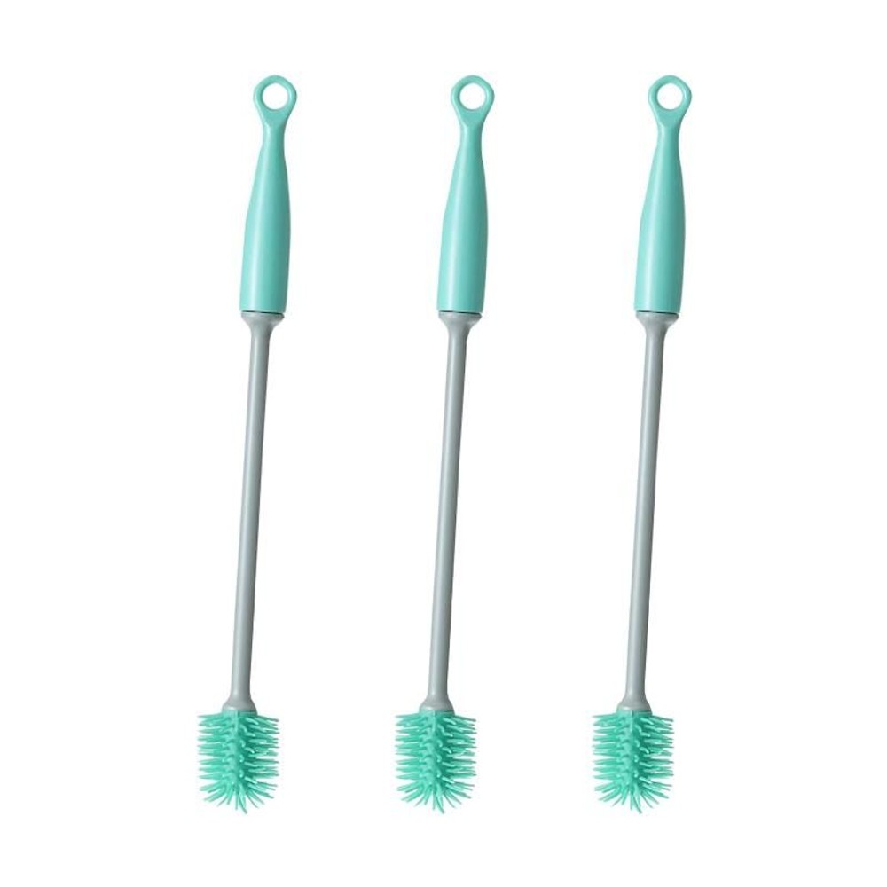 コジット　排水溝汚れごっそり職人ブラシ3Ｐ, グリーン, 約直径3.3&times;長さ30cm
