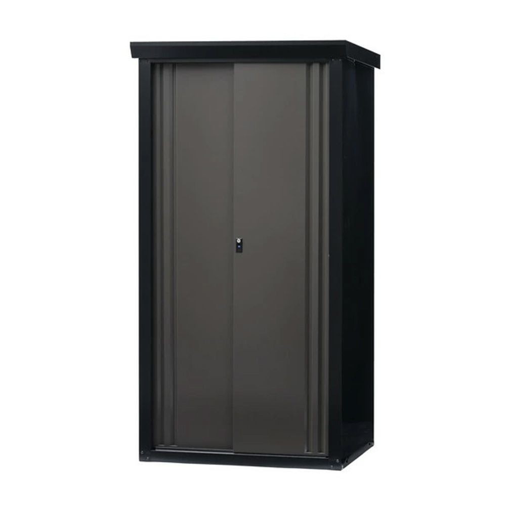 グリーンライフ SRM-0918（BK/AGY） ダシーレ ファミリー物置, ブラック, 幅950mm&times;奥行820mm&times;高さ1830mm