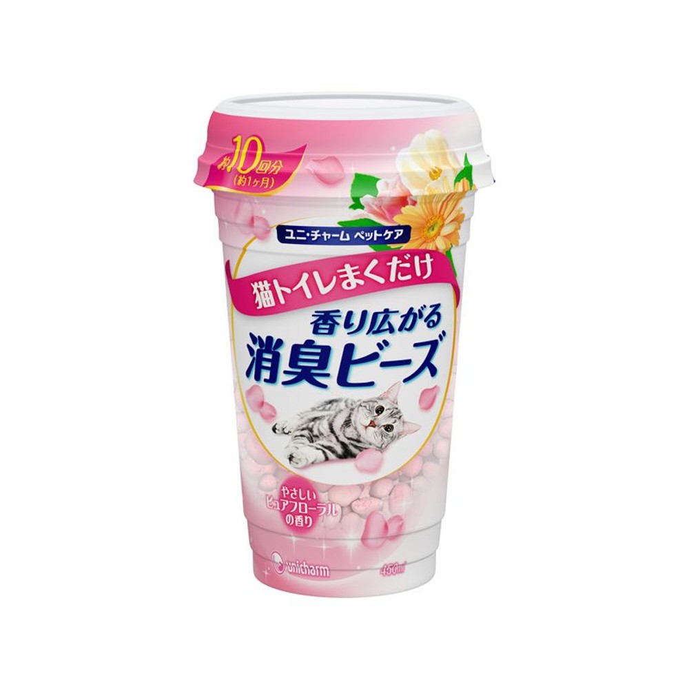 香り広がる消臭ビーズ　ピュアフローラルの香り　450ｍｌ