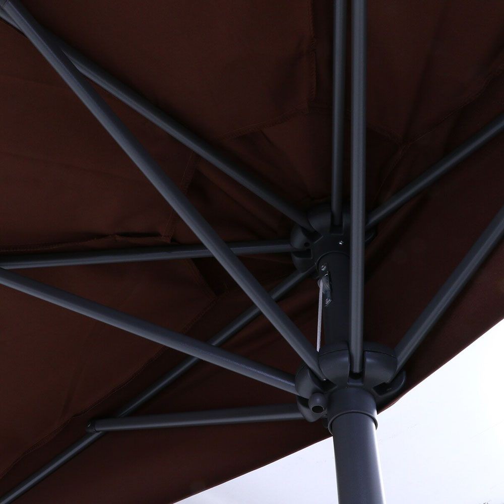 不二貿易  半円パラソル, アイボリー, 直径約2.7m